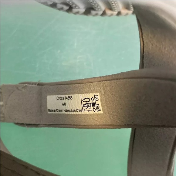 Crocs Womens Cyprus IV Gray/brown Two Tone 4” Heel Comfort Sandals Shoes Size 8 - Picture 12 of 12